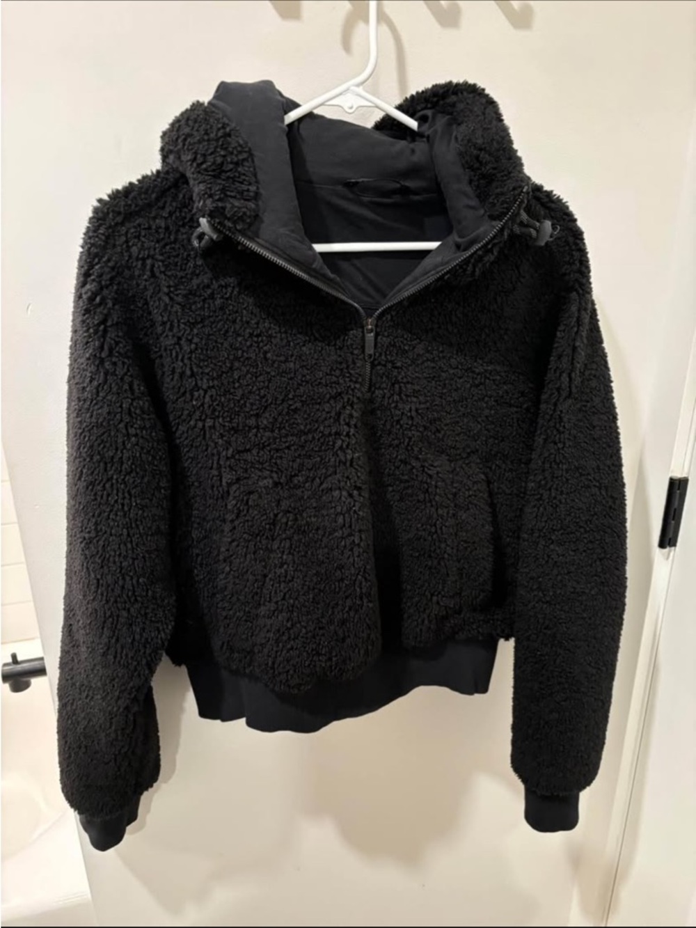 lululemon athletica Black Sherpa Zip Hoodie Jacket